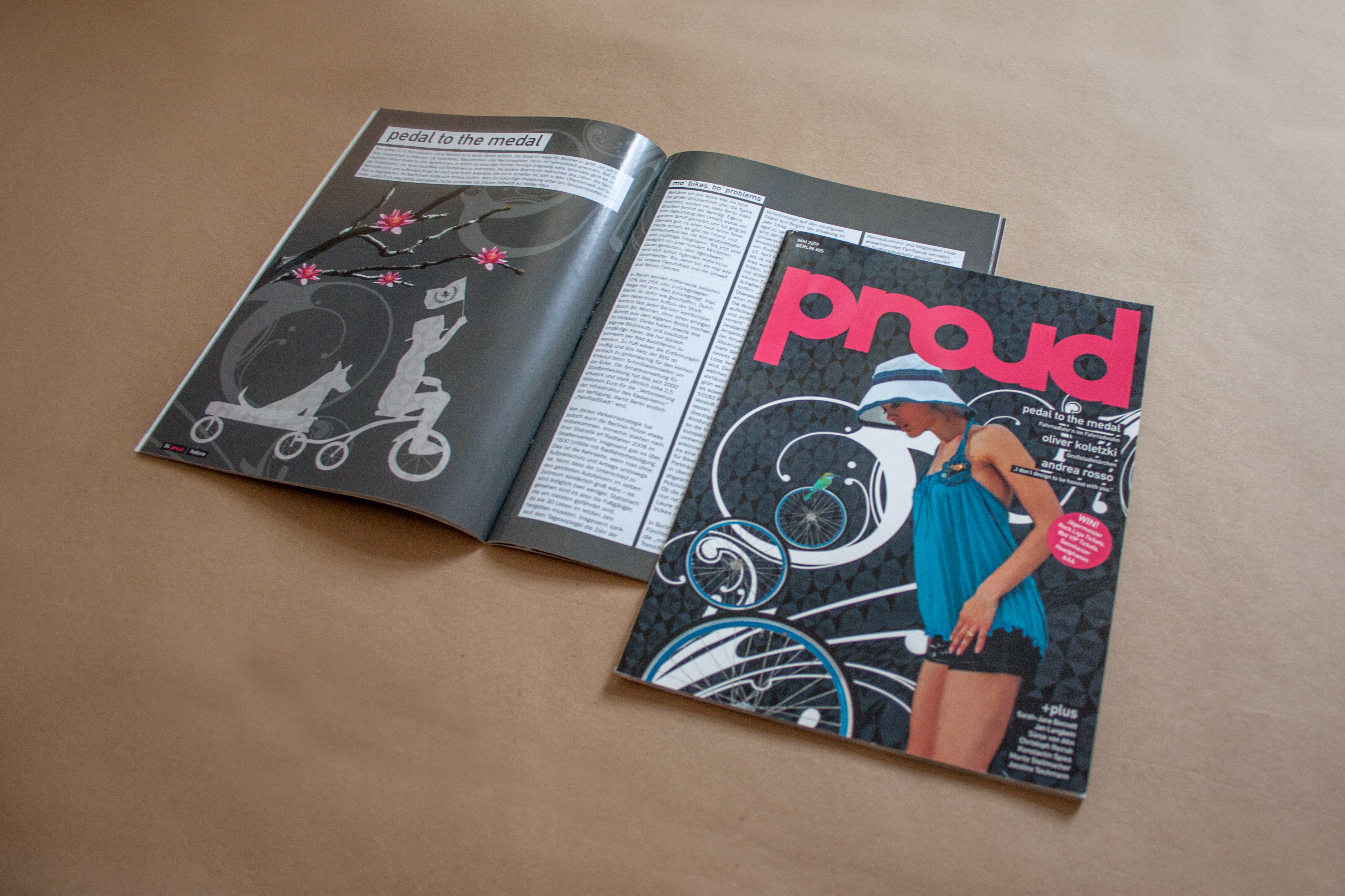 Proud magazine cover and inside pages